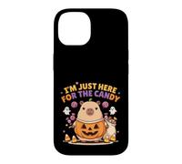 Carcasa para iPhone 14 Capybara Just Here for The Candy Lindo Disfraz de Halloween