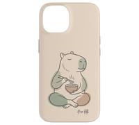 Carcasa para iPhone 14 Capybara Peaceful Zen Ramen Noodle Minimalista Sabi WABI