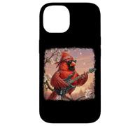 Carcasa para iPhone 14 Cardenal Norteño Guitarra Aves Biólogo Ornitólogo Pájaro