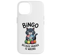 Carcasa para iPhone 14 Cat Bingo Porque el Asesinato está Mal