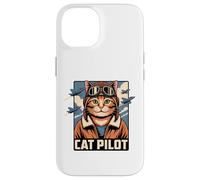 Carcasa para iPhone 14 Cat Pilot Aviator Estilo Vintage