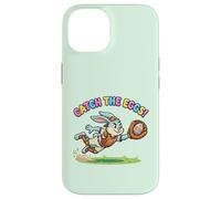Carcasa para iPhone 14 Catch The Eggs Funny Easter Bunny Buceo Catch Baseball Boys