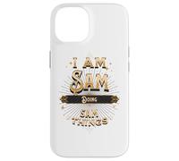 Carcasa para iPhone 14 Celebración Divertida de I Am Sam Doing Sam Things