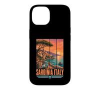 Carcasa para iPhone 14 Cerdeña Recuerdo Turístico Vacaciones de Verano Italianas Mediados de Siglo