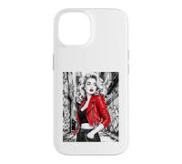 Carcasa para iPhone 14 Chaqueta roja Glamour Muse Urban Alley Fashion Ink Art