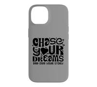 Carcasa para iPhone 14 Chase Your Dreams, White/Black