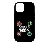 Carcasa para iPhone 14 Chess Is A Sea of Misery Funny Board Gamer