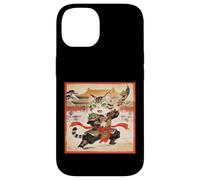 Carcasa para iPhone 14 Chibi Asiático Chino Guerrero Gato - Miau Kung Fu Vintage Art