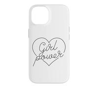 Carcasa para iPhone 14 Chica Poder Corazón Amor Mujeres poderosas Fuerte Empoderar Mujer