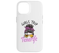 Carcasa para iPhone 14 Chicas a Juego Viaje Tenerife moño desordenado