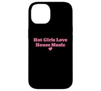 Carcasa para iPhone 14 Chicas Calientes aman la música de la casa EDM Rave Techno Concierto