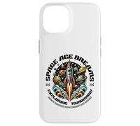 Carcasa para iPhone 14 Ciencia Ficción Sueños de la Era Espacial Explorando el Mañana