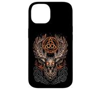 Carcasa para iPhone 14 Ciervo Blanco Mitología vikinga Runas Espíritu nórdico