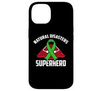 Carcasa para iPhone 14 Cinta Verde del superhéroe Guerrero Luchador de desastres Naturales
