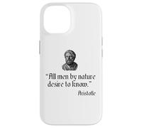 Carcasa para iPhone 14 Cita de Aristóteles Todos los Hombres por Naturaleza Desean Conocer la filosofía
