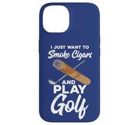 Carcasa para iPhone 14 Cita de Golfista Profesional I Just Want To Smoke Cigars and Play Golf