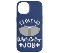 Carcasa para iPhone 14 Cita Pastor I Love My White Collar Job Christian Believer