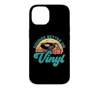 Carcasa para iPhone 14 Citas Divertidas de Discos de Vinilo suenan Mejor en Vinilo