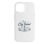 Carcasa para iPhone 14 City Island Bronx New York Nautical Anchor Vintage Velero