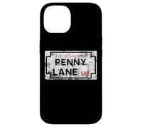 Carcasa para iPhone 14 City of Liverpool Penny Lane L18 - Cartel de Calle Desgastado
