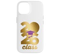 Carcasa para iPhone 14 Class of 2026 Graduation Golden Numbers Cap Diploma