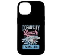 Carcasa para iPhone 14 Club de Pesca Ocean City Beach Shark Maryland