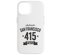 Carcasa para iPhone 14 Código de área 415 San Francisco Envejecido auténtico