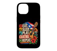 Carcasa para iPhone 14 Come Sleep Play Cuatro Repite Música Puertorriqueña