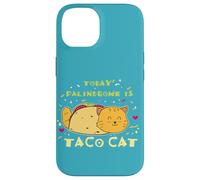 Carcasa para iPhone 14 Comida Mexicana Foodie Cita Divertida Hoy Palíndromo Es Taco Cat