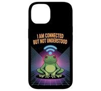 Carcasa para iPhone 14 Connected But Not Understood - Absurd Frog WiFi Vaporwave