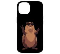 Carcasa para iPhone 14 Cool Beaver Rock On Funny Animal Gafas De Sol Diseño