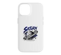 Carcasa para iPhone 14 Coordenadas espaciales mundiales anilladas Saturn Planet