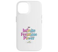 Carcasa para iPhone 14 Corona de Poder Femenino Infinito tipografía Floral