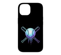 Carcasa para iPhone 14 Cosmic Drip Baseball Graphic Blue Vaporwave Aesthetic