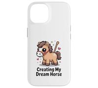 Carcasa para iPhone 14 Creando mi Caballo de ensueño Kawaii Pastel Pony
