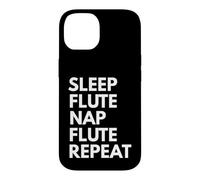 Carcasa para iPhone 14 Cuidado del sueño para Flauta Repetir la Siesta Divertido músico flautista