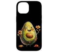 Carcasa para iPhone 14 Cute Avocado Graphic For Vegan Women and Girls Happy Face