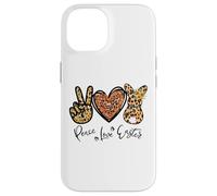 Carcasa para iPhone 14 Cute Bunny For Women with Sunflower Mom Peace Love Easter