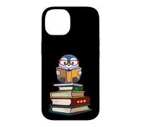 Carcasa para iPhone 14 Cute Girls Kawaii Kids Animal Lover Reading Books Penguin