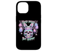 Carcasa para iPhone 14 Dead Inside But Hoppy Skull Bunny Pastel Goth Easter