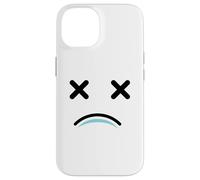 Carcasa para iPhone 14 Dead Tired Face - Funny Cartoon White/Blue