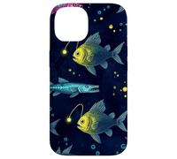 Carcasa para iPhone 14 Deep Sea Fish Pattern Ocean Marine Life