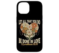 Carcasa para iPhone 14 Deja Que Todo lo Que Haces se Haga en Amor 1 Corintios 16 Biblia