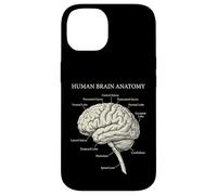 Carcasa para iPhone 14 Diagrama etiquetado de neurociencia de anatomía del Cerebro Humano