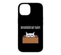 Carcasa para iPhone 14 Did Someone Say Yarn Funny Cat Lover Knitting Crochet Hobby