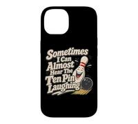 Carcasa para iPhone 14 Diez Pin Riendo Divertido Humor de Bolos