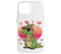 Carcasa para iPhone 14 Dinosaur T-Rex Sunglasses Valentines Day
