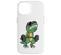 Carcasa para iPhone 14 Dinosaurio T-Rex Brazos Cortos Divertido Halterofilia Dino T Rex
