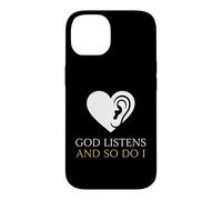 Carcasa para iPhone 14 Dios Escucha y yo también Consejero Cristiano