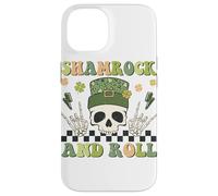 Carcasa para iPhone 14 Diseño de Calavera Irlandesa de la Suerte de San Patricio de trébol y Rollo